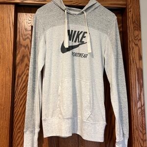 SALE NWT Nike Lightweight Hoodie White and Grey, Women's XS